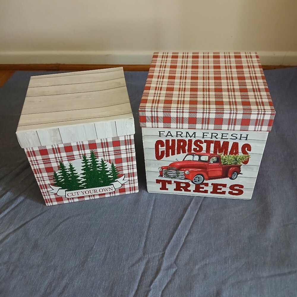 Christmas empty gift box x 2 excellent condition